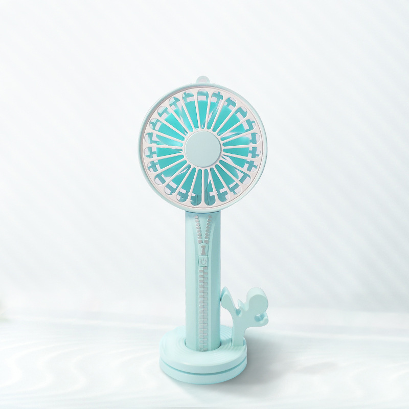 Zipper Mini Hand-held Small Fan, USB Charging Portable Small Fan