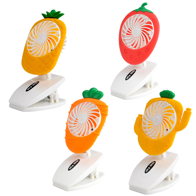 Manufacturers direct 2020 new USB charging clip fashion small fan electric mini fruit small fan