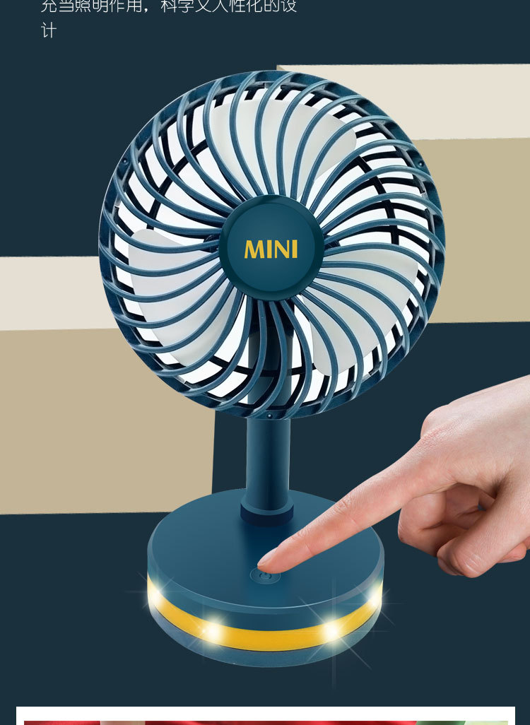 New Watch Fan Mini Handheld Spray Humidification Pocket Portable Folding Halter USB Rechargeable Small Fan