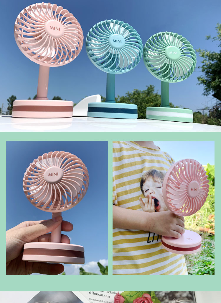 New Watch Fan Mini Handheld Spray Humidification Pocket Portable Folding Halter USB Rechargeable Small Fan