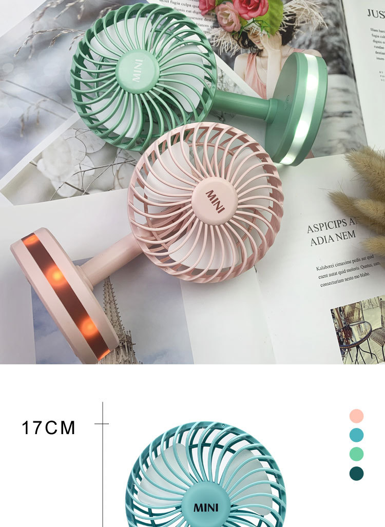 New Watch Fan Mini Handheld Spray Humidification Pocket Portable Folding Halter USB Rechargeable Small Fan