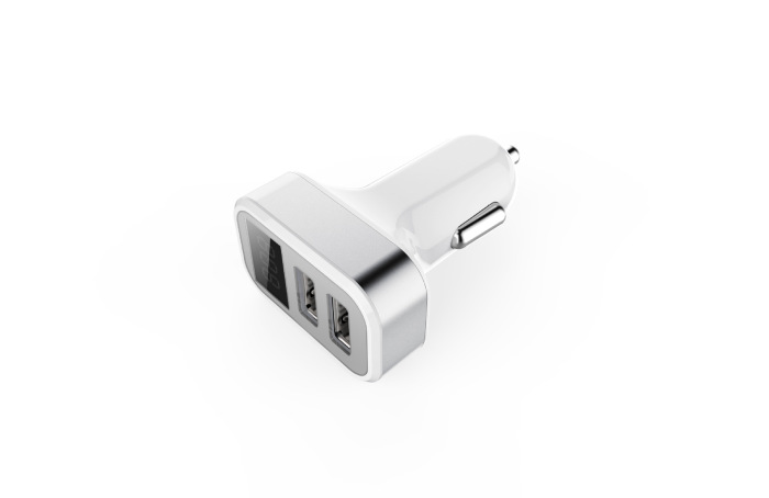 Car Charger Dual USB voltage display car charging electronic products Fast Charger 2.1A