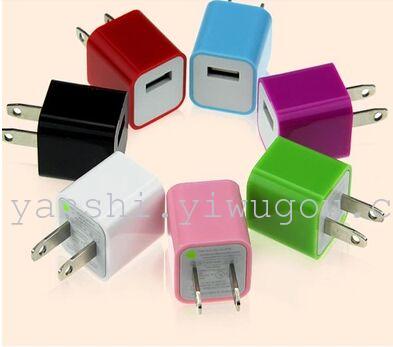 Small green apple color charger head wholesale phone USB universal charger 1000 mAh Small green apple color charger head wholesale phone USB universal charger 1000 mAh