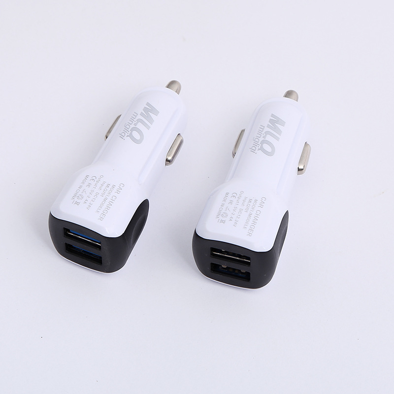 Minliqi MLQ car dual USB car charging quality fast 2.4a car dual phone charger wholesale