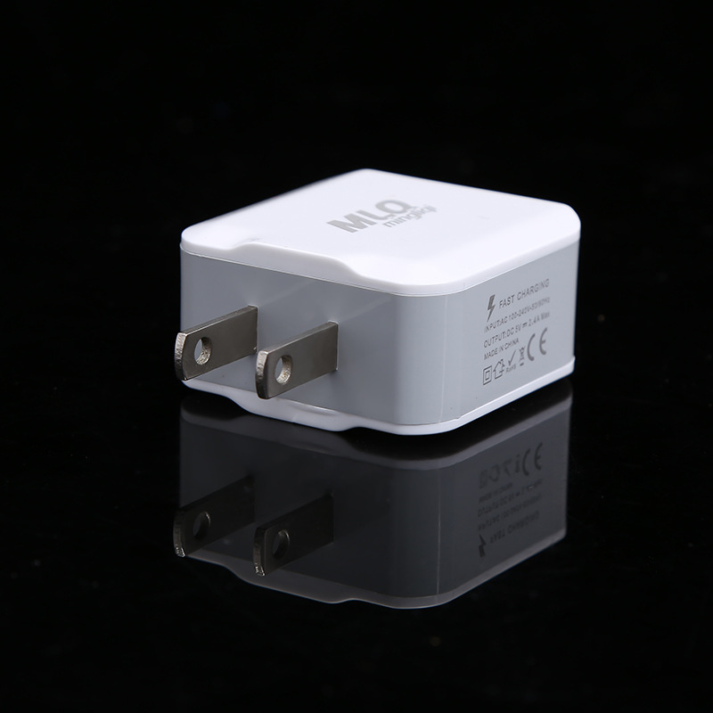 MLQ minliqi mobile phone charger 5v2.4a white meguiar USB power adapter dual port travel charging head MLQ minliqi mobile phone charger 5v2.4a white meguiar USB power adapter dual port travel charging head