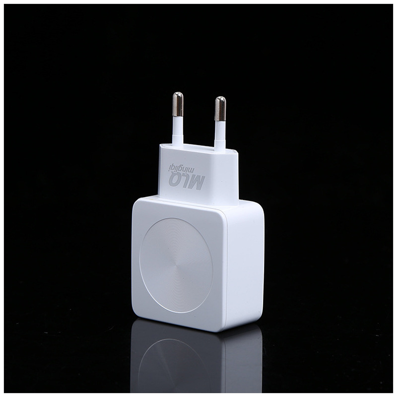 Minlich MLQ mobile charger dual port travel head USB power adapter 5v2.1a white