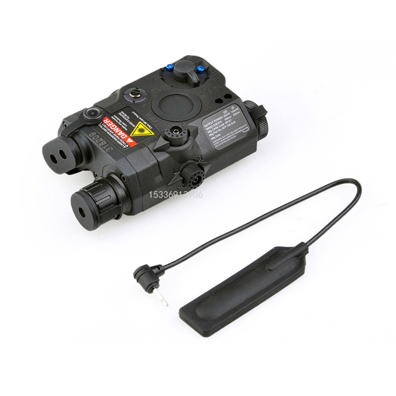 PEQ-15 Tactical Red Laser Torch with Mouse Tail 20mm Card Slot Battery Box Torch