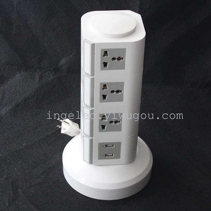 4-Layer 2usb Independent Switch Socket Power Strip Power Strip Patch Board Patch Board
