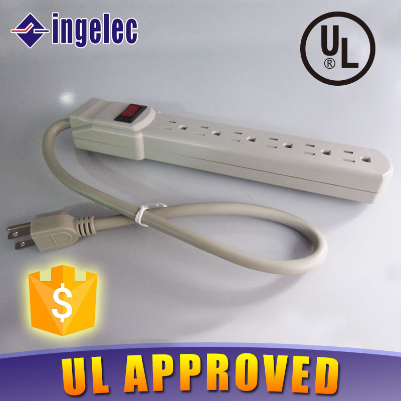 6-Position American Grounding Socket with Switch Power Strip Power Strip Patch Board Patch Board