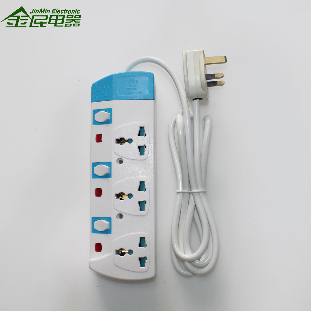 British Standard Power Strip Four-Position Patch Board with Switch Power Strip Connector Socket Patch Board 194