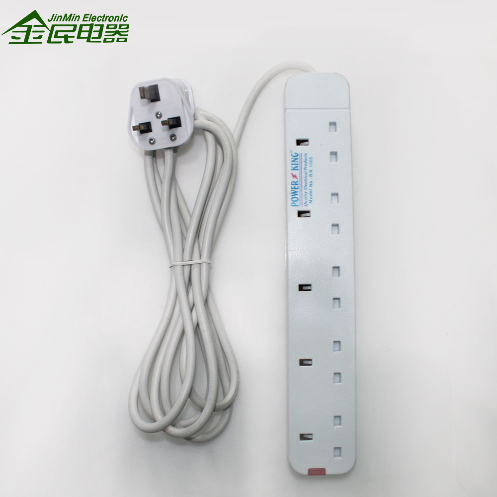British Standard Power Strip Four-Position Patch Board with Switch Power Strip Connector Socket Patch Board 194