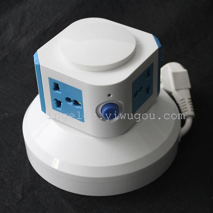 Factory Hot Sale One Layer Blue French Plug-in Socket Power Strip Power Strip Patch Board Long Patch Board