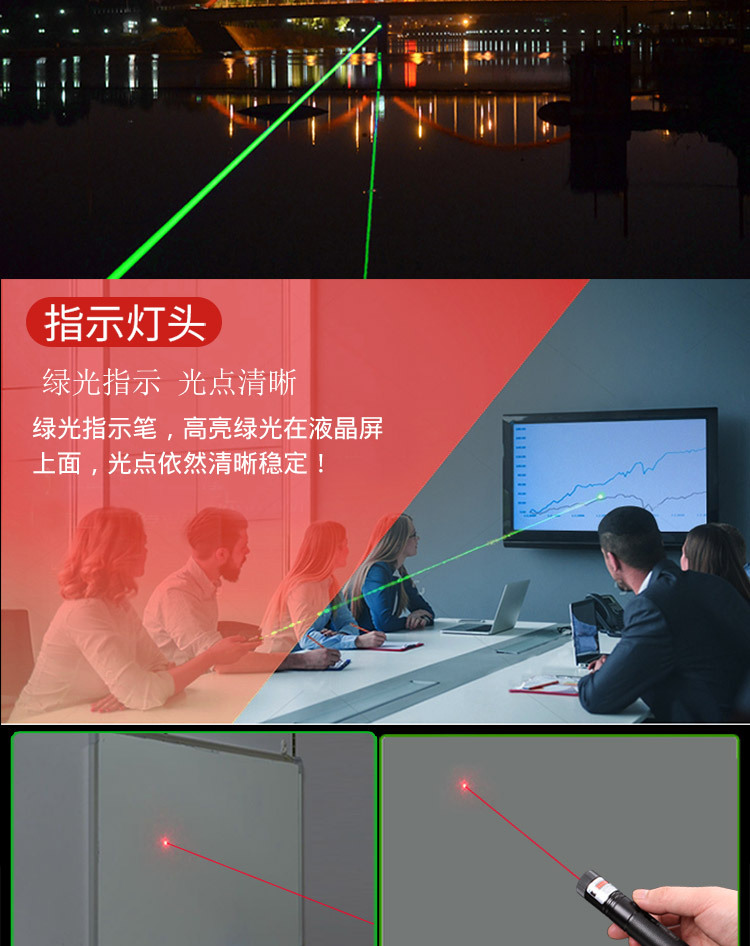 303 Green Laser Flashlight Tube Laser Light Flashlight Pointer Factory Direct Sales One Piece Dropshipping