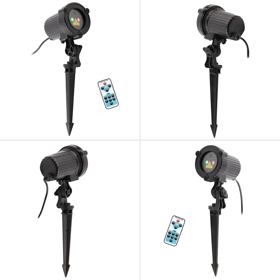 Outdoor Waterproof Laser Light Red and Green Laser Light Garden Lamp Ground Plugged Light