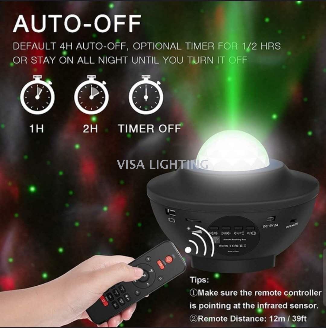 LED music Starry Sky Projection LIGHT LED Bluetooth voice controlled laser light full star flame water pattern light