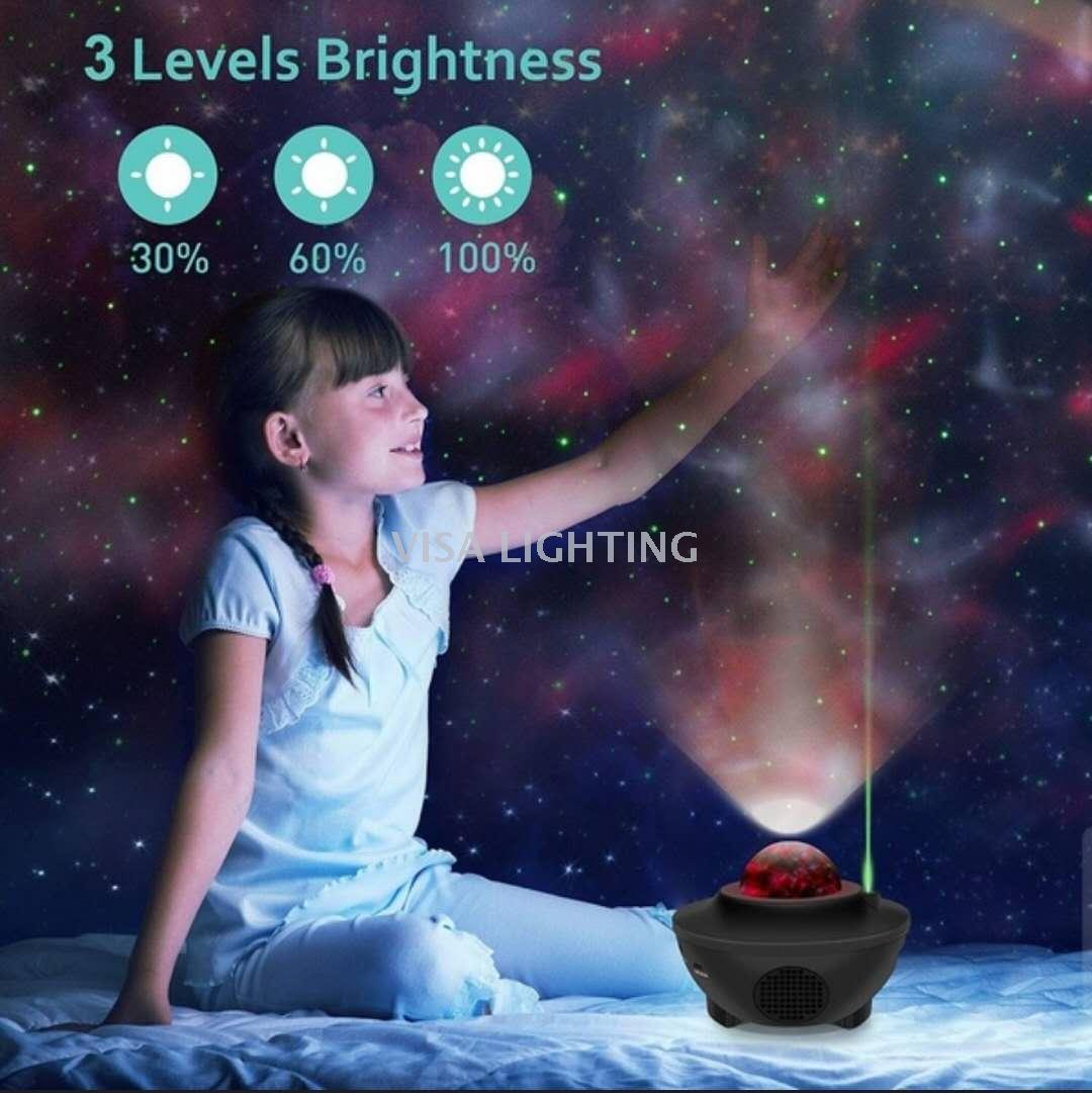 LED music Starry Sky Projection LIGHT LED Bluetooth voice controlled laser light full star flame water pattern light