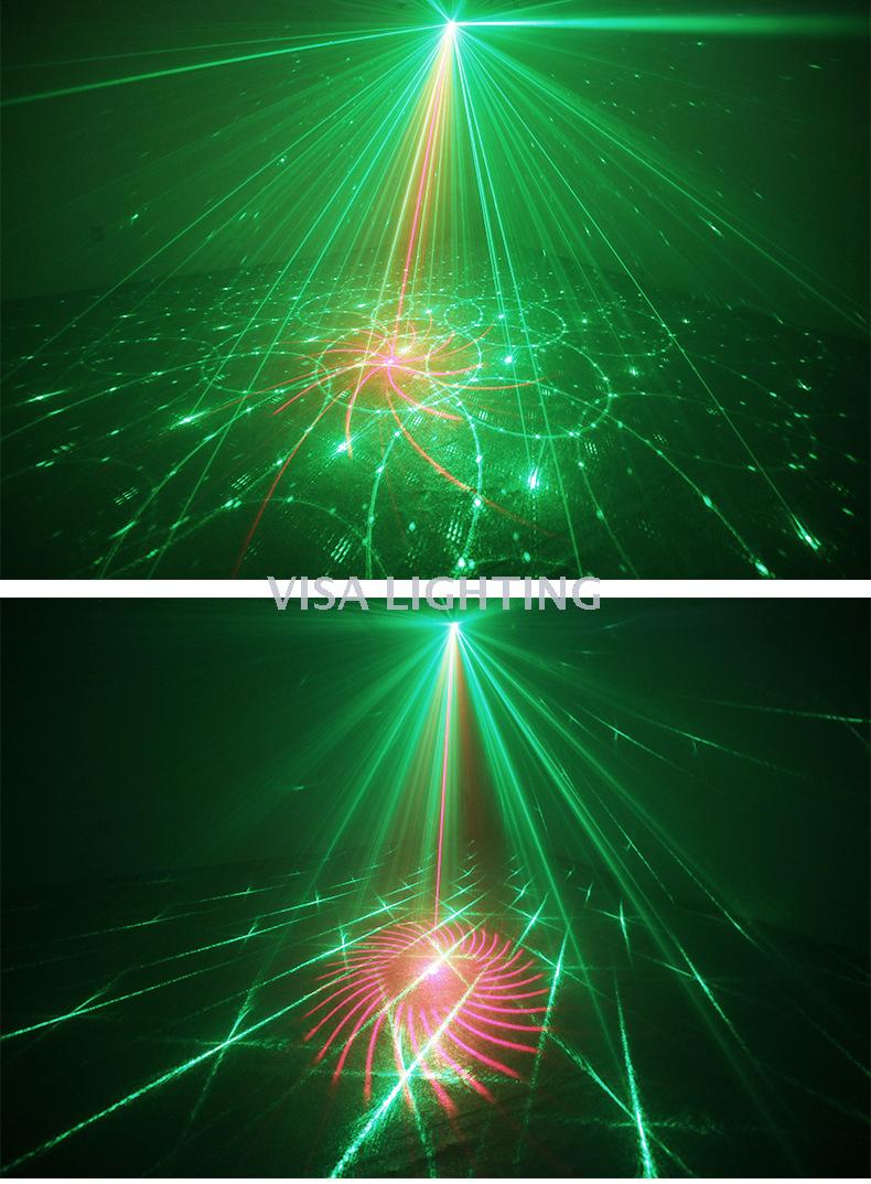 Stage lighting remote control double hole mini laser light KTV bar DJ booth light dynamic pattern laser laser light