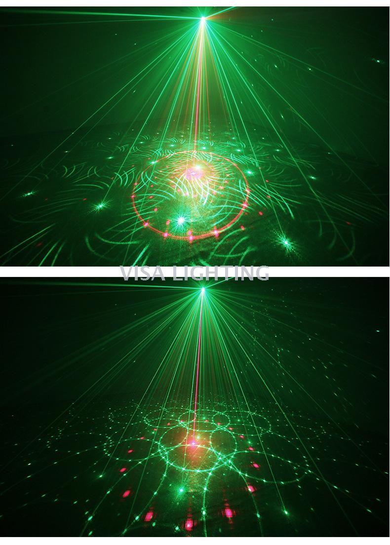 Stage lighting remote control double hole mini laser light KTV bar DJ booth light dynamic pattern laser laser light