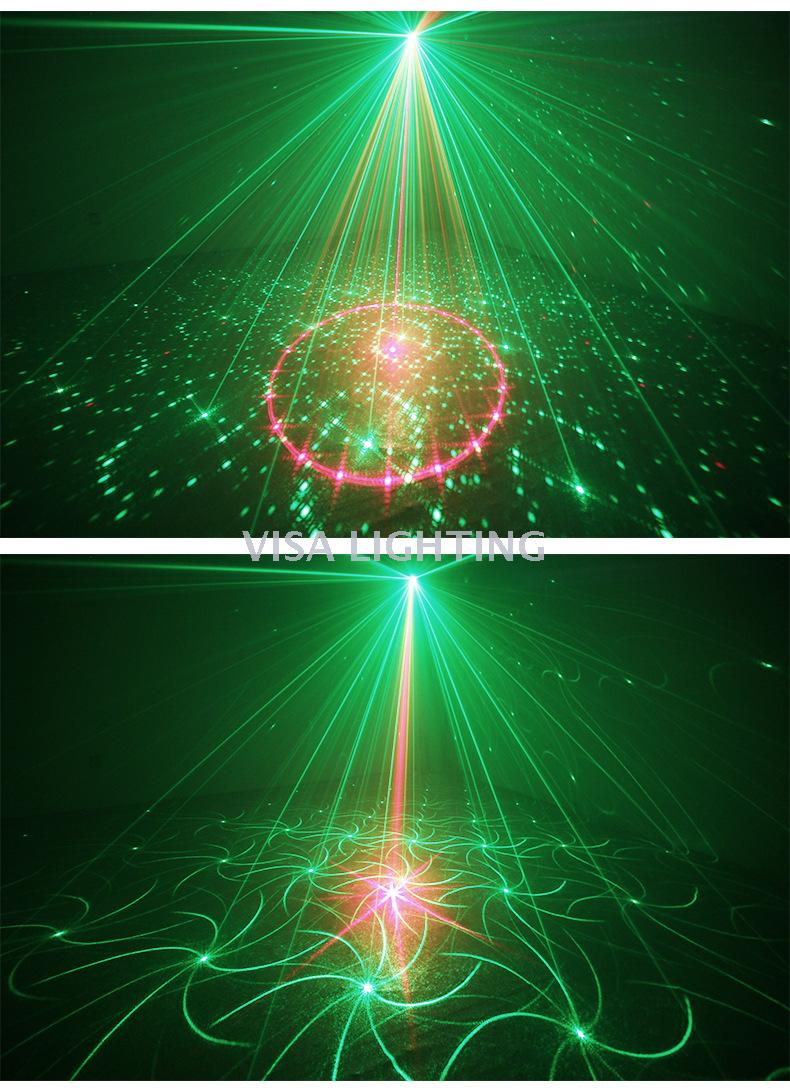 Stage lighting remote control double hole mini laser light KTV bar DJ booth light dynamic pattern laser laser light