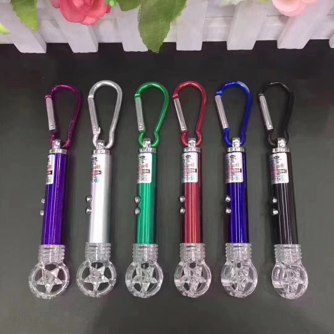 Outdoor multifunctional cat and dog teasing laser pointer teaching model 3 in 1 colorful star bar laser light