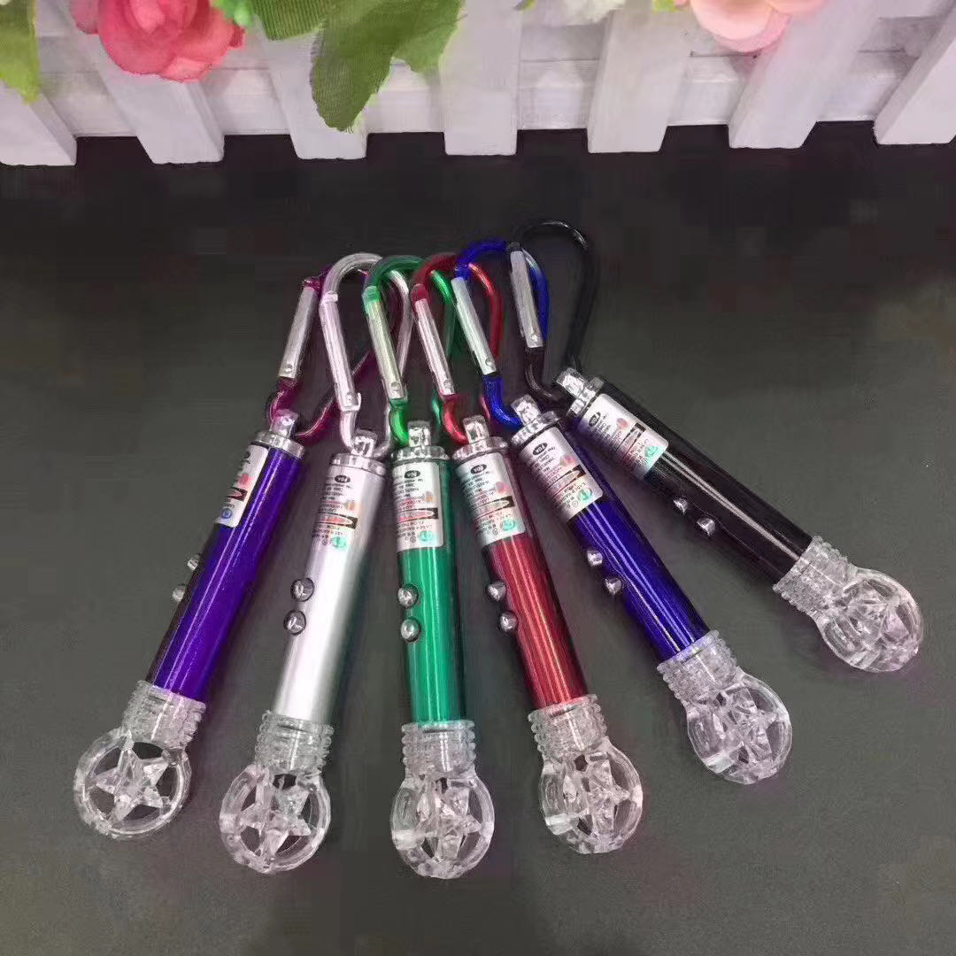 Outdoor multifunctional cat and dog teasing laser pointer teaching model 3 in 1 colorful star bar laser light