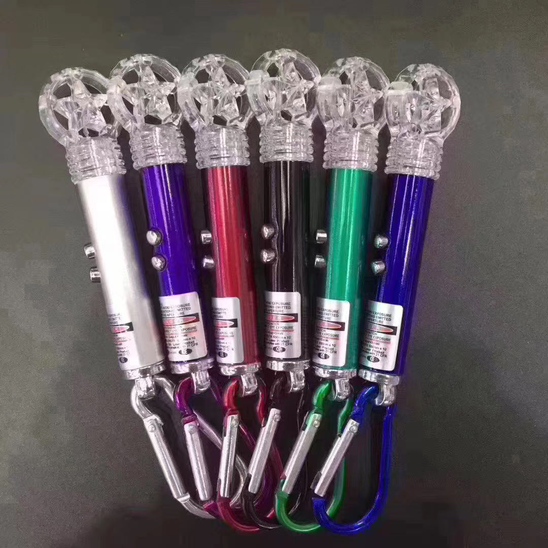 Outdoor multifunctional cat and dog teasing laser pointer teaching model 3 in 1 colorful star bar laser light
