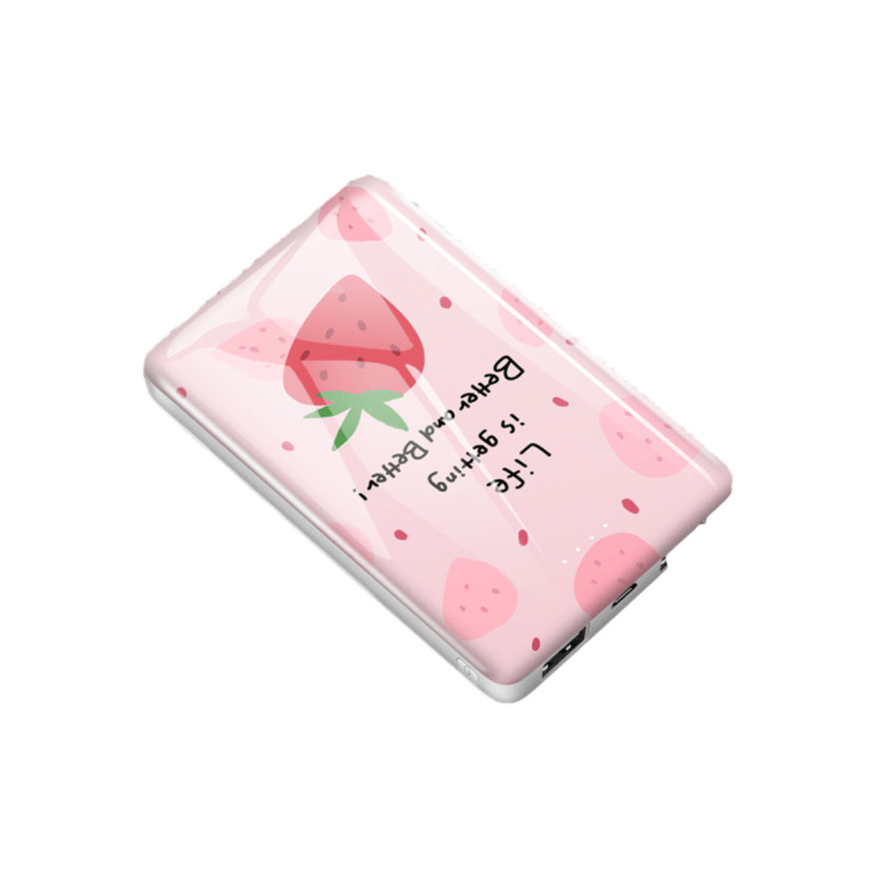 New Cartoon Power Bank Custom Logo Mini 5000 MA Ultra-Thin Portable Power Source Factory Custom