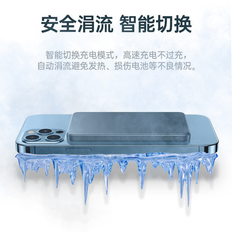 Applicable to Apple Iphone12 Cross-Border Magnetic Power Bank Wireless 15W Fast Charge 10000 MA Mobile Power