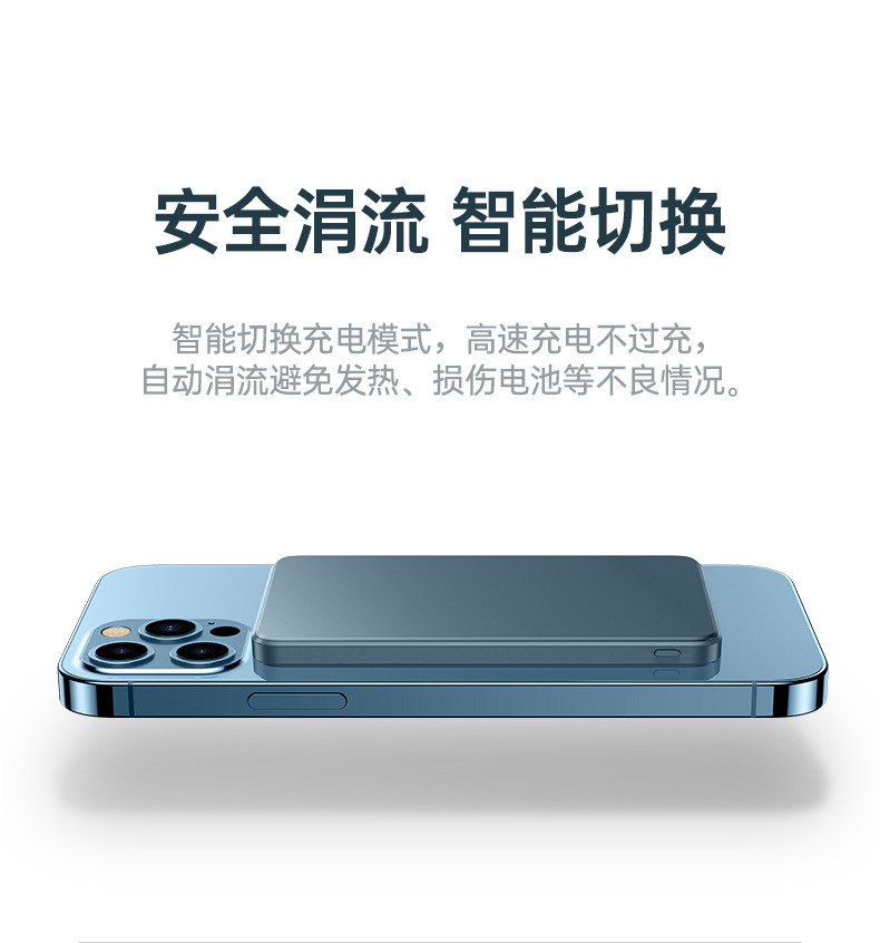Applicable to Apple Iphone12 Cross-Border Magnetic Power Bank Wireless 15W Fast Charge 10000 MA Mobile Power