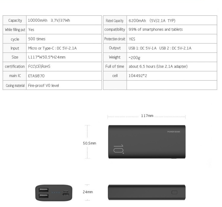 Aidu Power Bank Shared Large Capacity Mobile Power Gift Logo High-End Custom Feel Comfortable and Easy to Carry