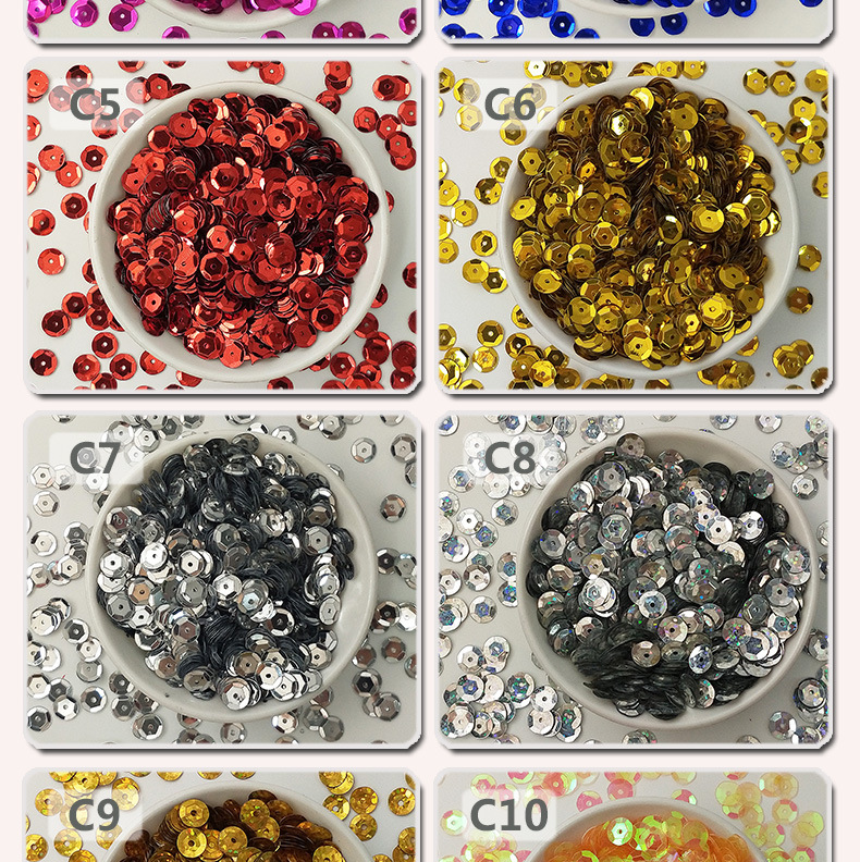 8mm round Curved PVC Paillette Cross-Border Stationery Clothing Crystal Mud Filler DIY Phone Shell Accessories Sequin 8mm round Curved PVC Paillette Cross-Border Stationery Clothing Crystal Mud Filler DIY Phone Shell Accessories Sequin