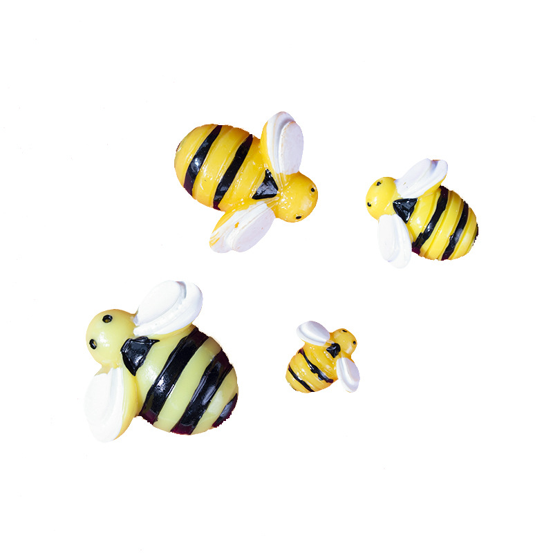 Resin Accessories Cartoon Bee Headdress DIY Ornament Accessories Barrettes Cream Epoxy Phone Shell Stickers