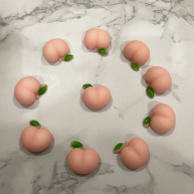 Tuanzi Peach Squeezing Toy Cell Phone Shell Accessories Soft Pink Peach Cute Butt Decompression Squishy Toys