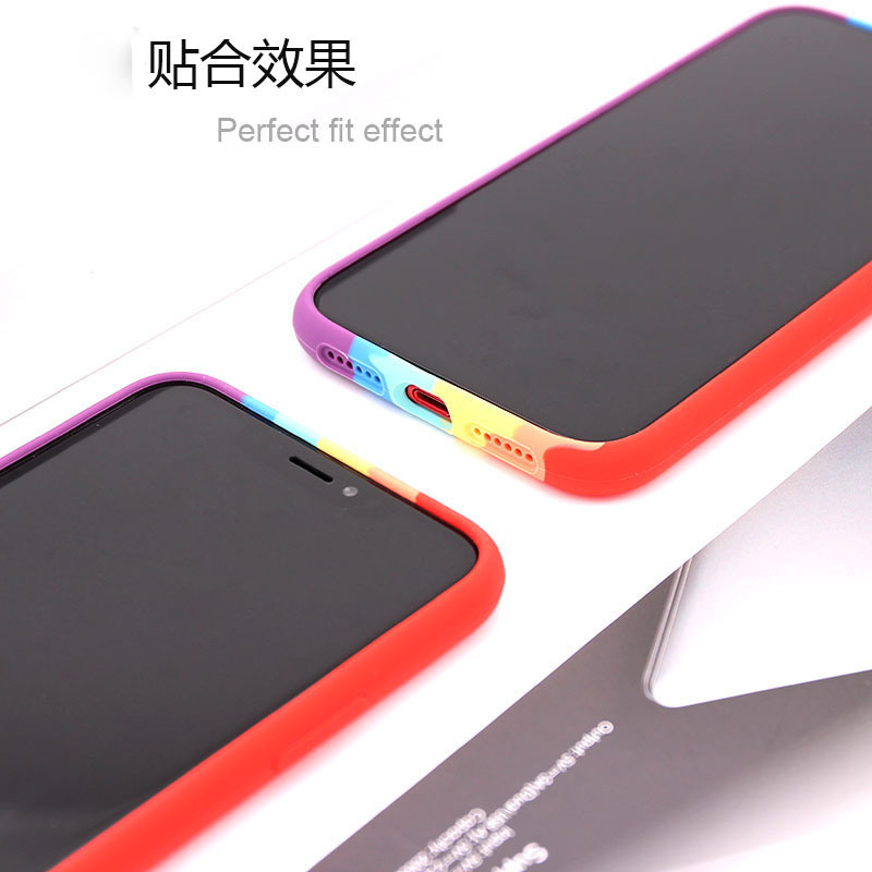 For Apple 11pro Max Mobile Phone Shell Liquid Rainbow Iphonexs XR Protective Case 7 Silicone Case 8Plus