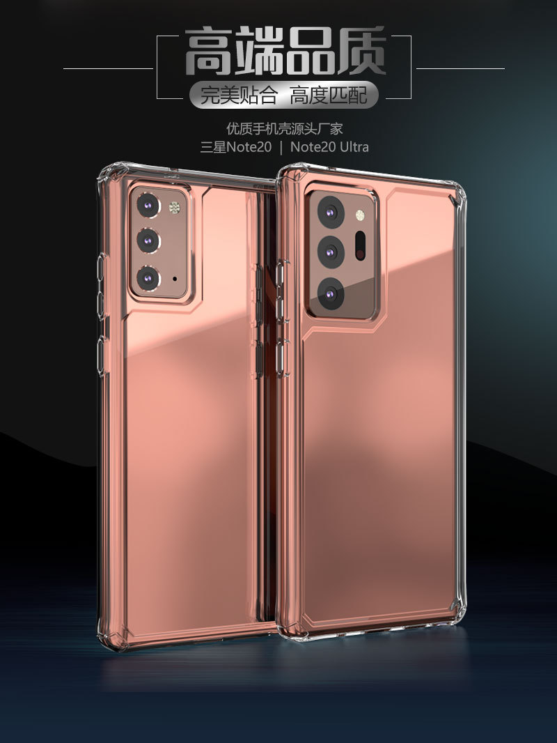 Trade Applicable Transparent Mobile Phone Shell Fine Hole Boxer Thickened TPU Protective Case for Samsung Note20ultra Trade Applicable Transparent Mobile Phone Shell Fine Hole Boxer Thickened TPU Protective Case for Samsung Note20ultra