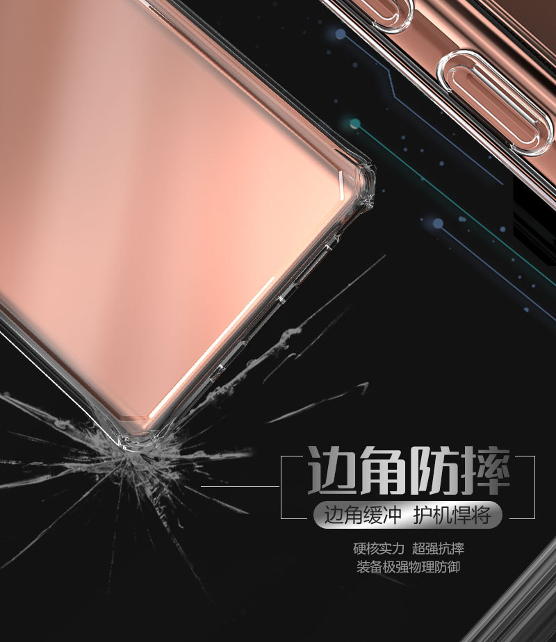 Trade Applicable Transparent Mobile Phone Shell Fine Hole Boxer Thickened TPU Protective Case for Samsung Note20ultra Trade Applicable Transparent Mobile Phone Shell Fine Hole Boxer Thickened TPU Protective Case for Samsung Note20ultra