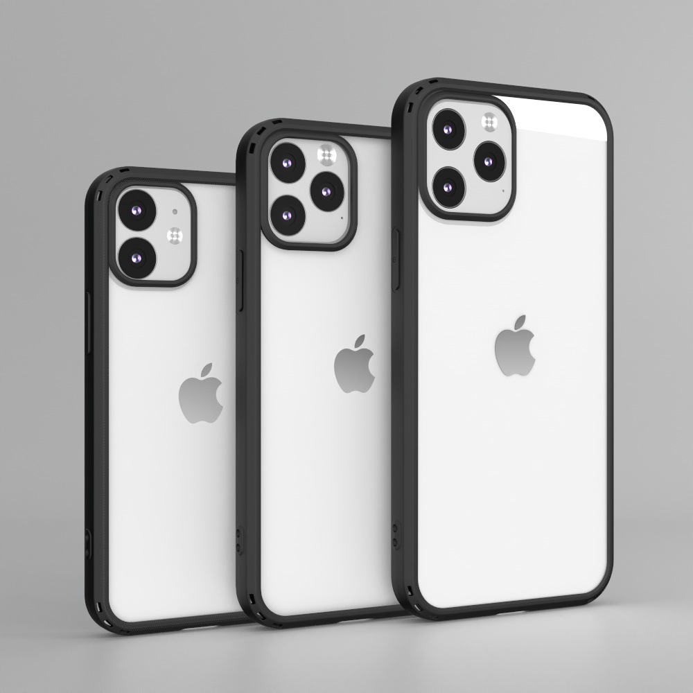 Hole Hanging Rope 11prox Max Mobile Phone Shell 8 Xs Transparent Crystal TPU plus Pc Protective Case for Apple Iphone12
