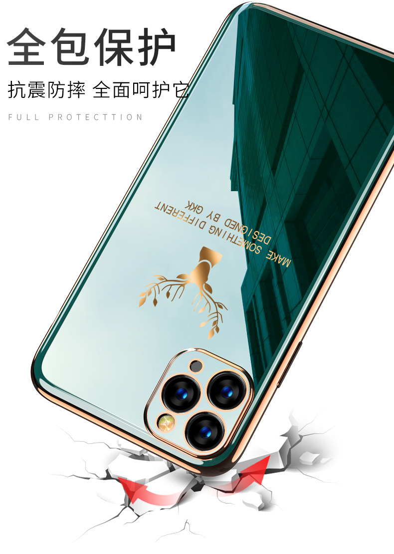 Lens Protective Case XR Electroplated Shell Max Silicone Soft Case for Apple Iphone11pro Mobile Phone Shell 11