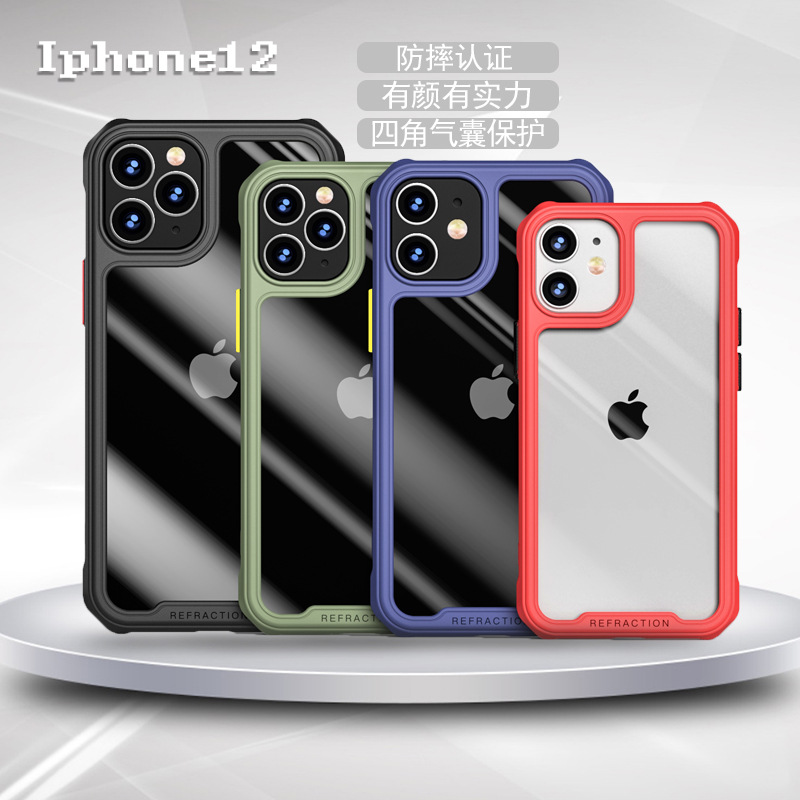 Iphone12 Mobile Phone Shell AllInclusive Soft Edge TPU Apple 11promax Boxer DropResistant X Transparent Protective Case