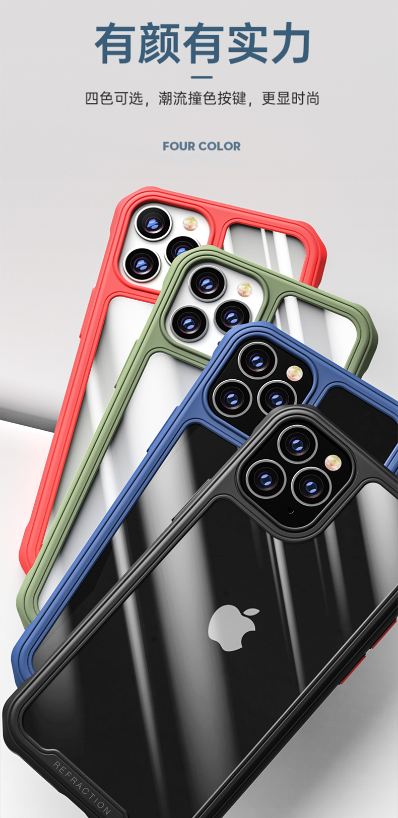 Iphone12 Mobile Phone Shell AllInclusive Soft Edge TPU Apple 11promax Boxer DropResistant X Transparent Protective Case