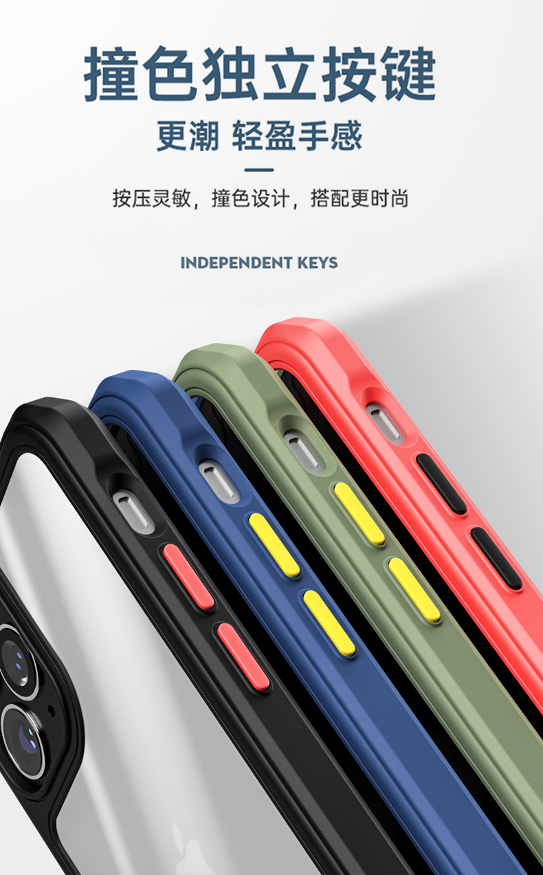 Iphone12 Mobile Phone Shell AllInclusive Soft Edge TPU Apple 11promax Boxer DropResistant X Transparent Protective Case