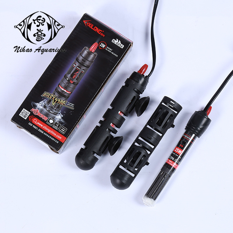 Ni hao ultra-short glass temperature heating rod aquarium temperature controller fish tank automatic thermostat heater.