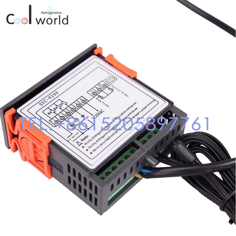 STC-9200 Temperature Controller Refrigeration and Defrosting Fan Function Dual Sensors Freezer Freezer Refrigeration
