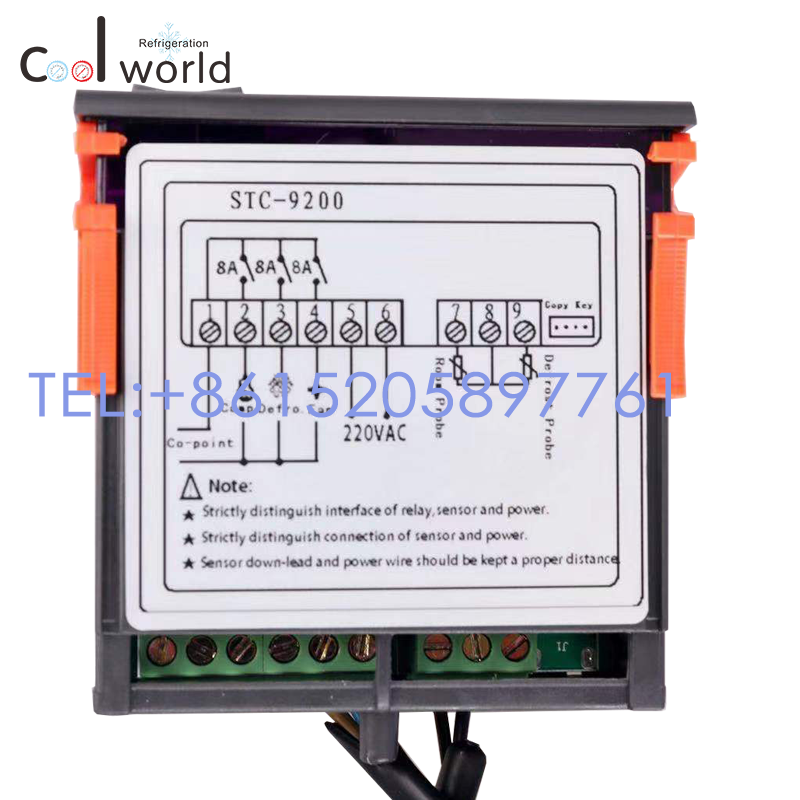 STC-9200 Temperature Controller Refrigeration and Defrosting Fan Function Dual Sensors Freezer Freezer Refrigeration