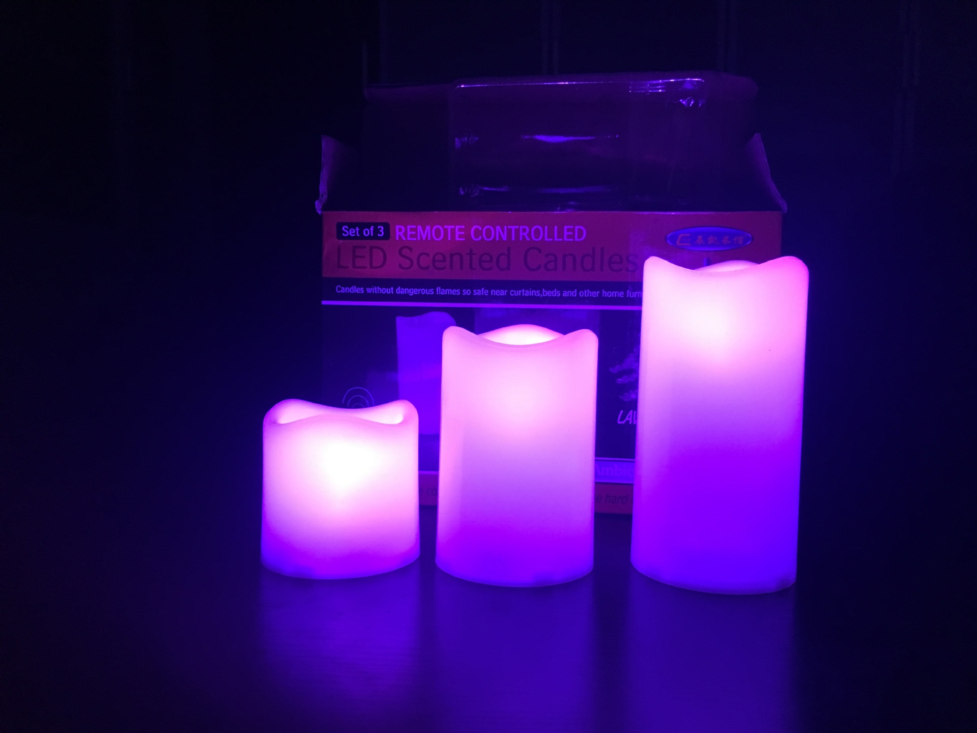 18 key remote control candle lamp three sets of atmosphere decoration remote control colorful plastic LED candle lamp