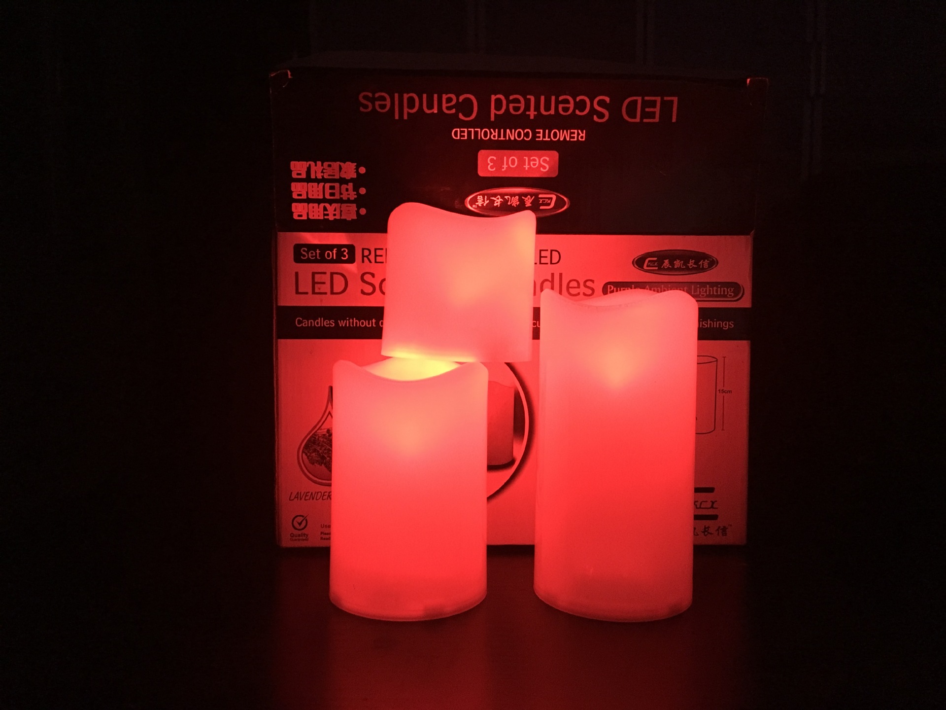 18 key remote control candle lamp three sets of atmosphere decoration remote control colorful plastic LED candle lamp
