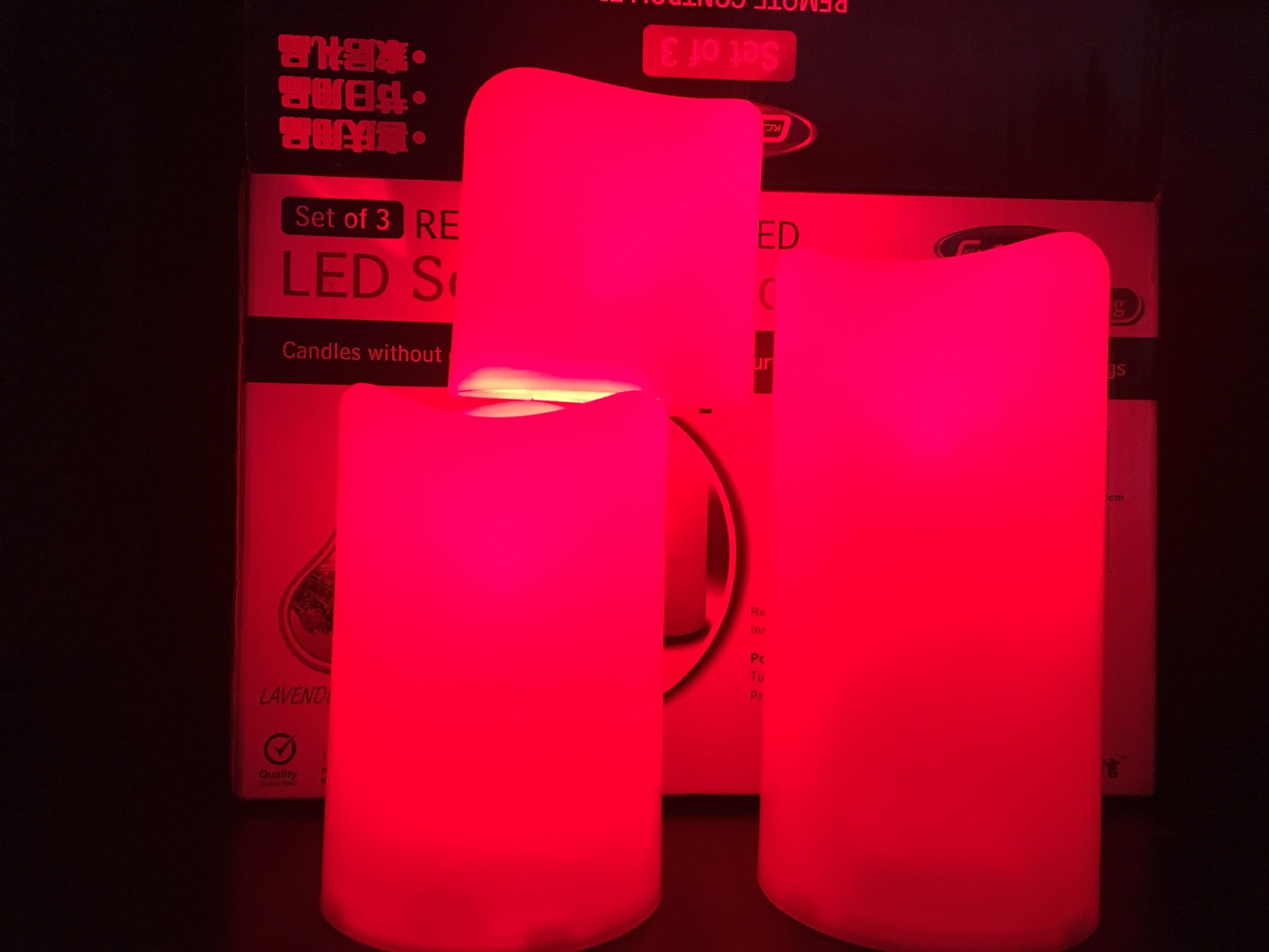 18 key remote control candle lamp three sets of atmosphere decoration remote control colorful plastic LED candle lamp