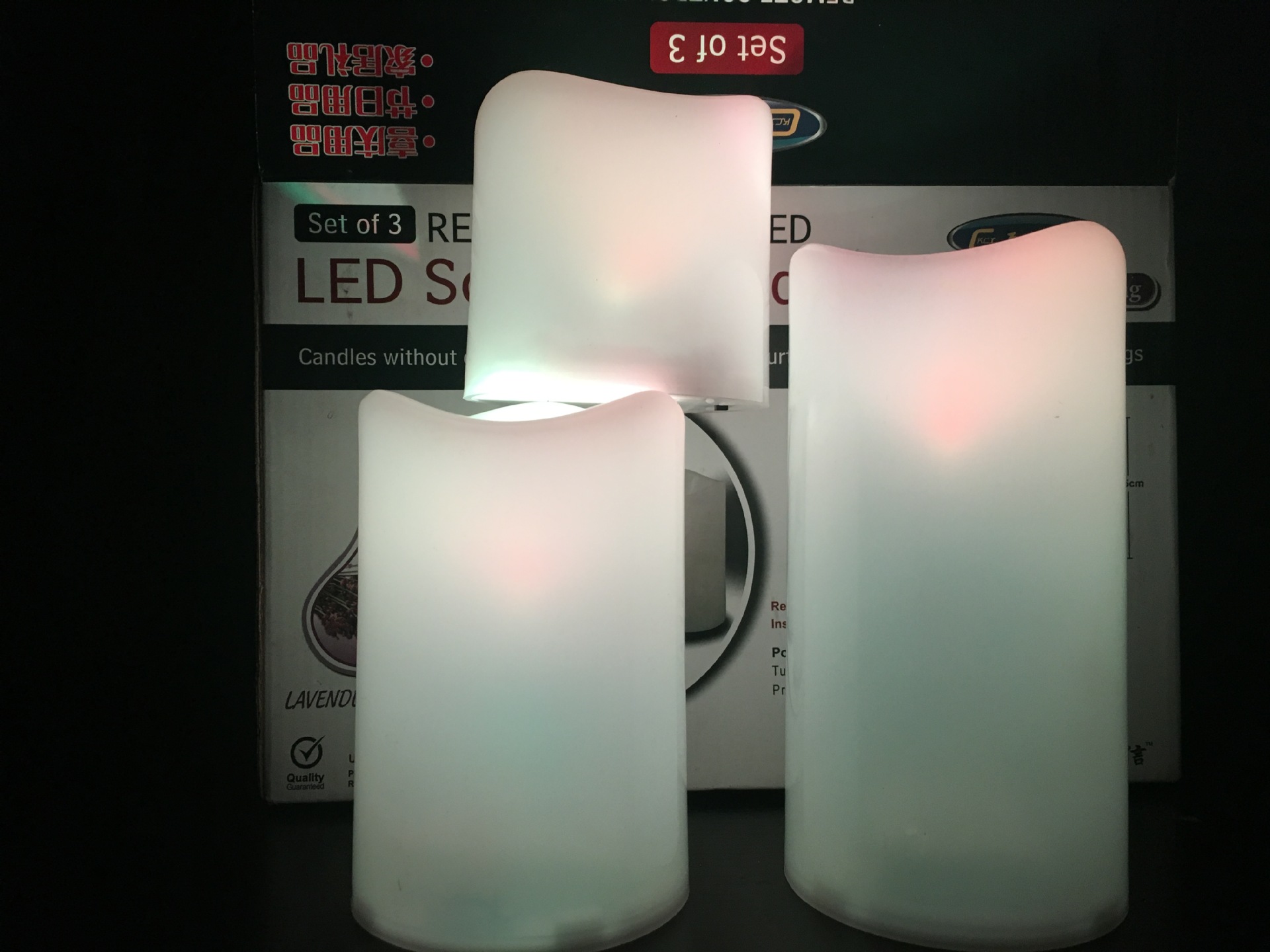 18 key remote control candle lamp three sets of atmosphere decoration remote control colorful plastic LED candle lamp