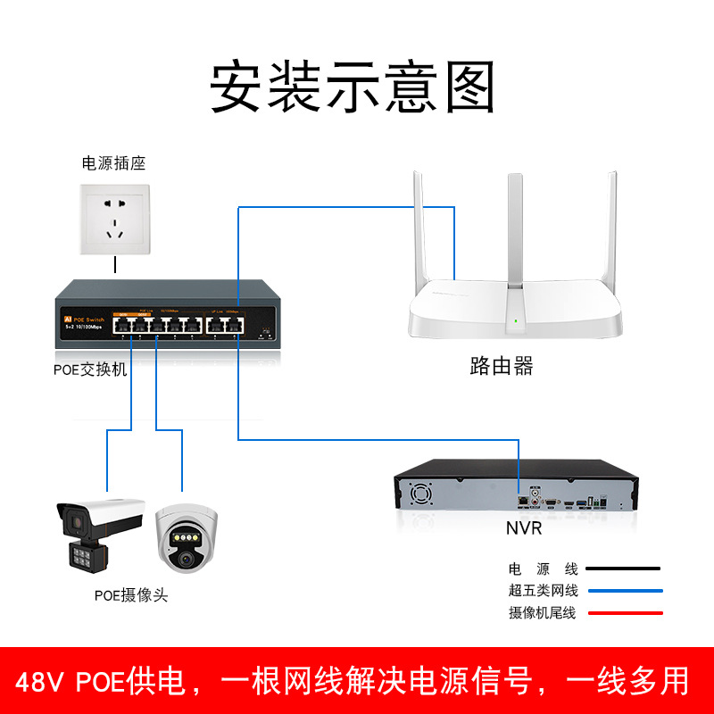 Weishijia 5 Million Poe Surveillance Camera Home Equipment Network Audio HD Night Vision Full Color Set