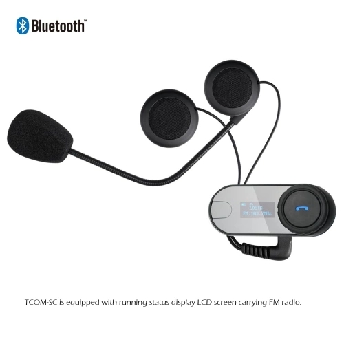 reedconn TCOM-SC Motorcycle Intercom System Bluetooth Wireless Interphone